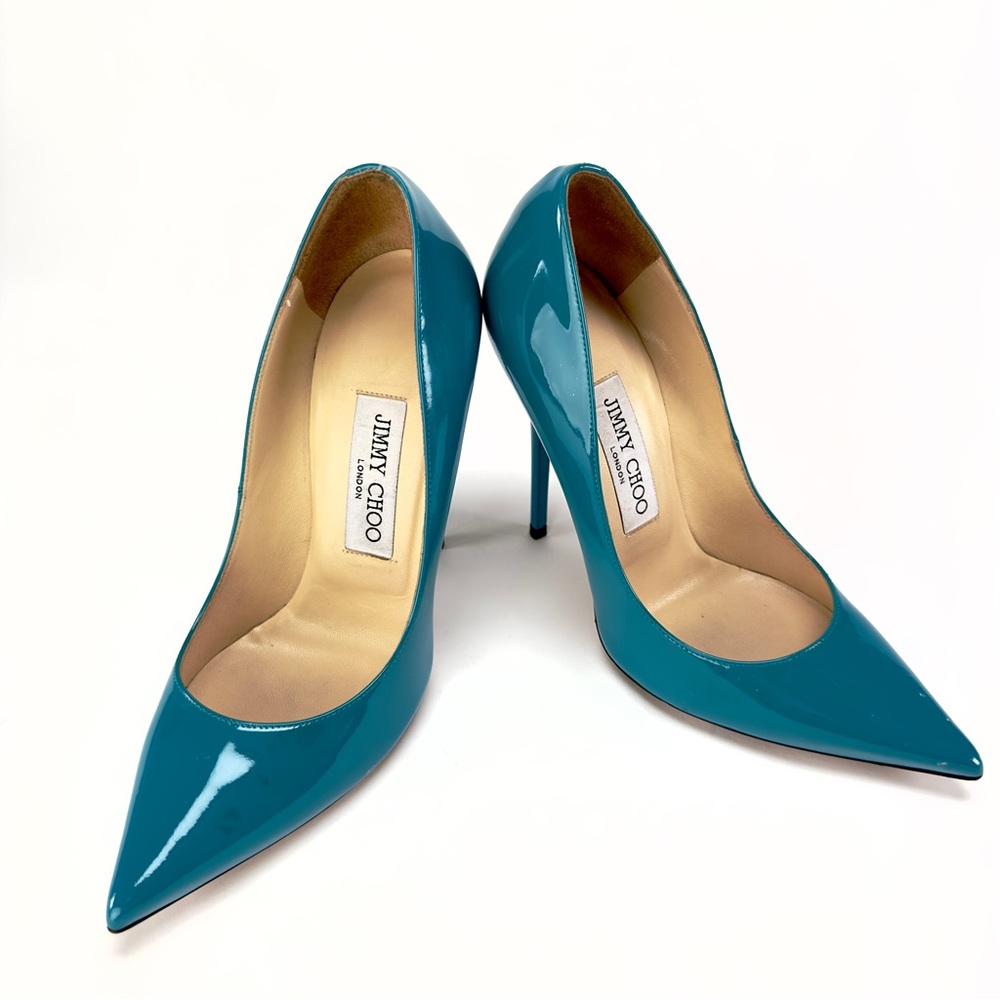 Jimmy Choo pumps in beautifully aqua/turquoise!! - Picture 7 of 7